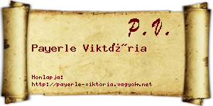 Payerle Viktória névjegykártya